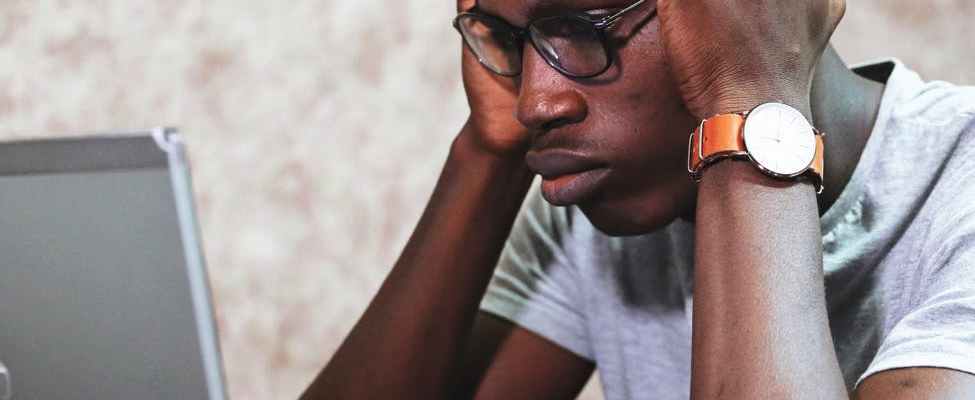 man working using a laptop